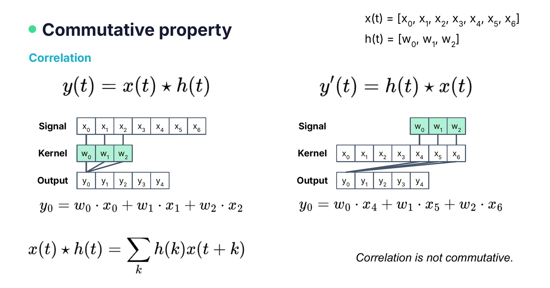 W3-2 p10 · correlation은 인자를 바꾸면 결과가 달라짐 (not commutative)